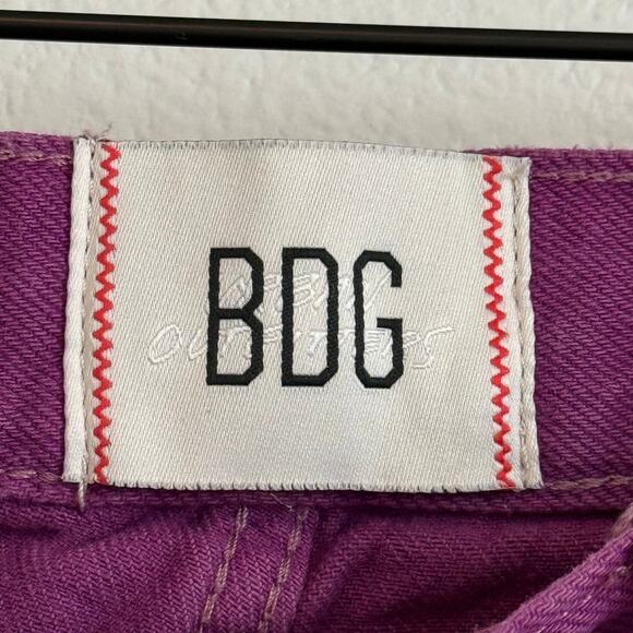 BDG Cowboy Jean Purple Straight Leg Cotton Rigid Denim Size 28 - Picture 4 of 6